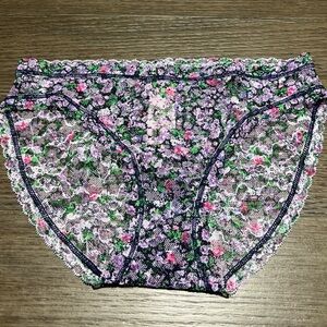 VICTORIA'S SECRET VERY SEXY VS High Leg Bikini Panty Floral Lace X-Small NWT
